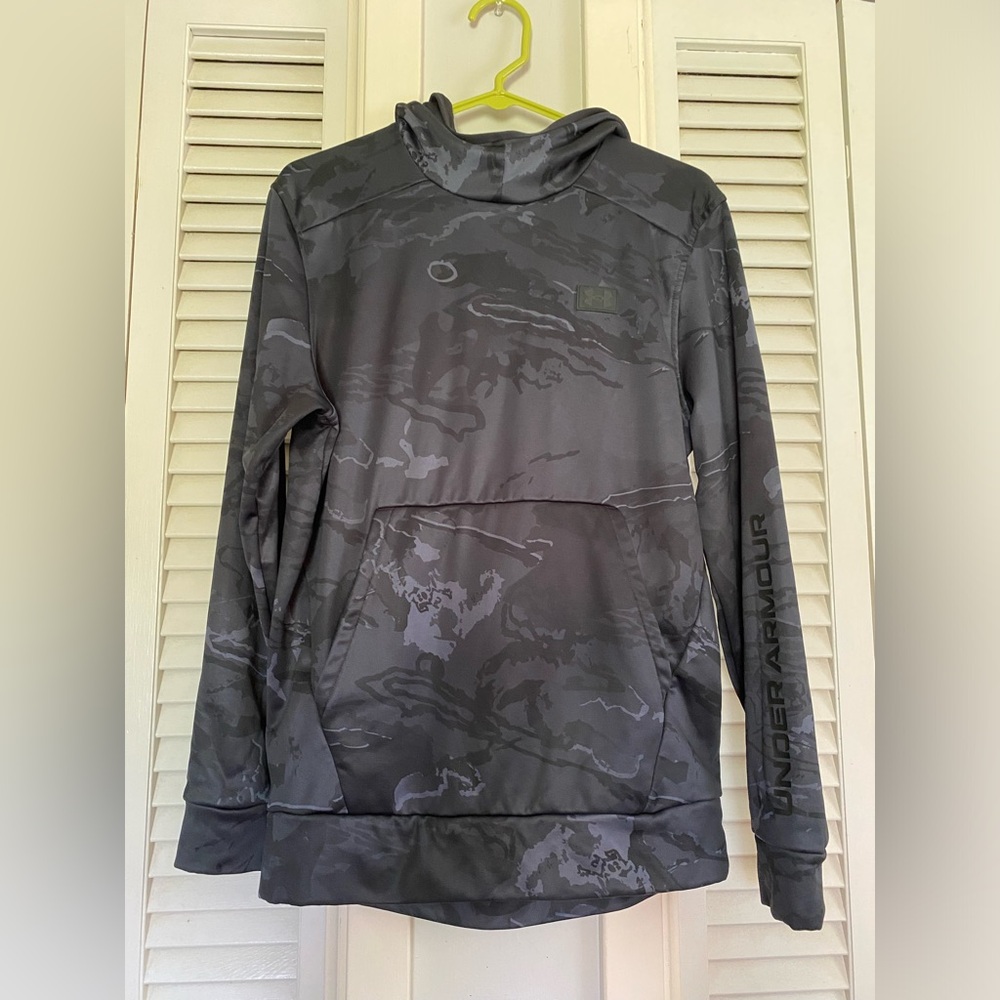 Under Armour Expanse  Kangzip Hoodie Blackout Camo Gray Size S athletic